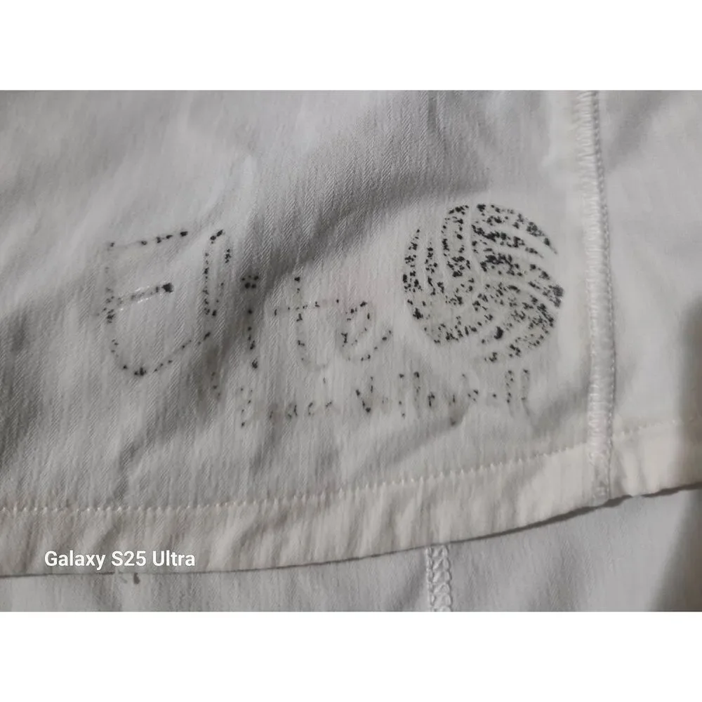 Lululemon womens Sz 8 white speed up Running shorts graphic printed